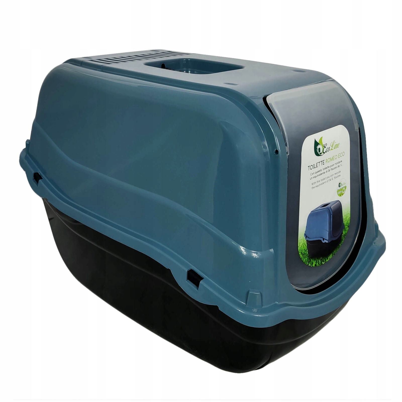 

Kuweta Romeo Kryta +filtr 57X39X41cm Eco Niebieska