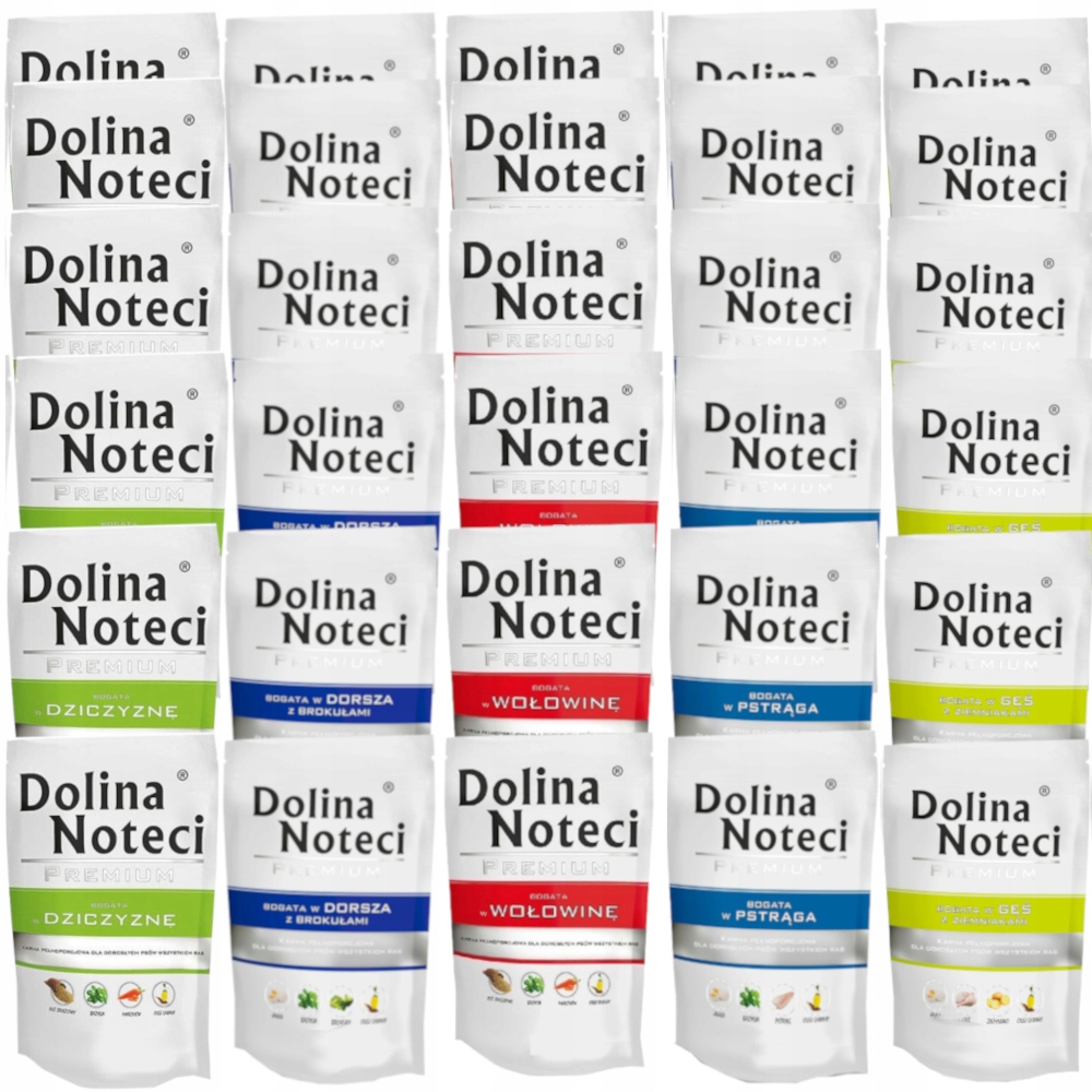 Dolina Noteci Saszetki MIX 5 smaków dla psa 30x150g