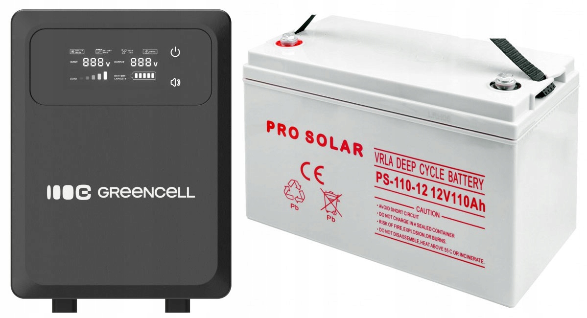 Ups Zasilacz Awaryjny Green Cell 1500W 12V Stała Faza Volt Polska 110AH