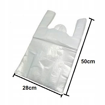 Reklamówki jednorazowe HDPE 28x50 8kg Mocne