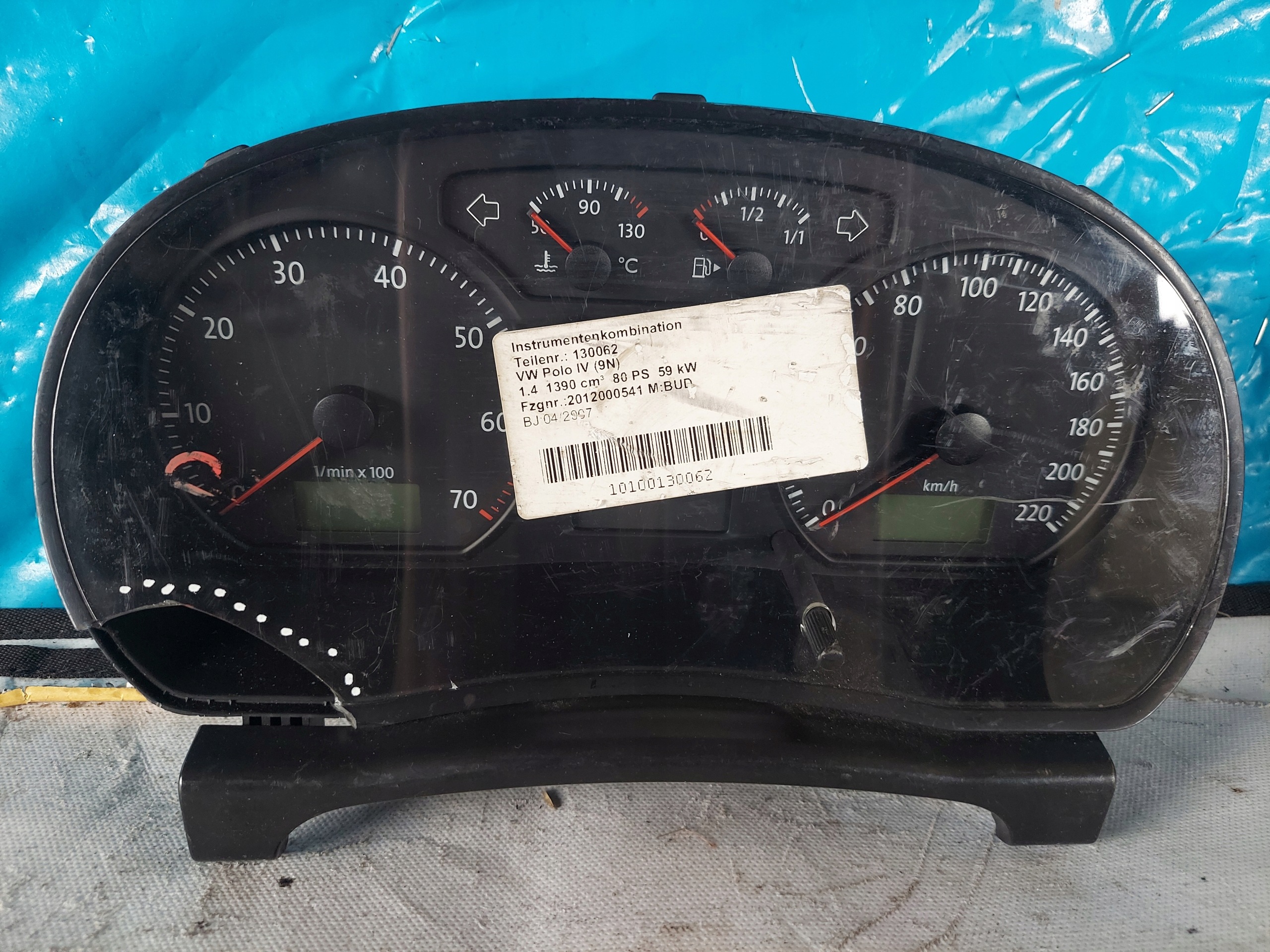 dials clock VW POLO 9N 1.4 B 6Q0920803S