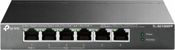 Switch TP-Link TL-SG1006PP 2x Glan, 3x Glan s PoE+, 1x Glan s PoE++