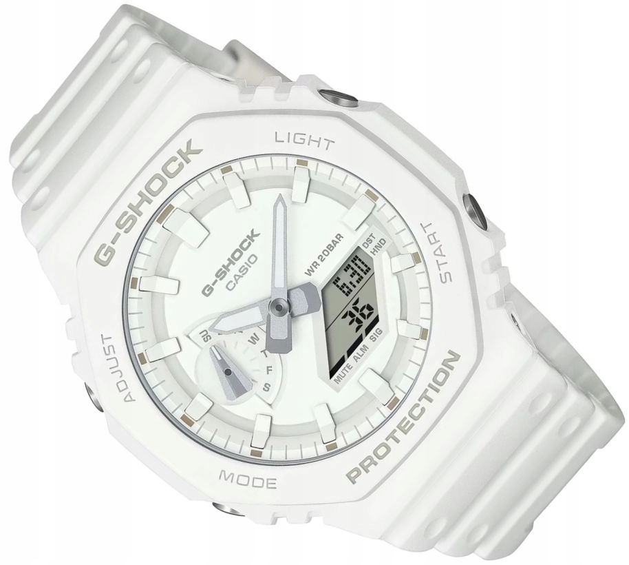 Sportovní Pánské Hodinky Casio G-shock GA-2100-7A7ER Ton On Tone Bílé WR200