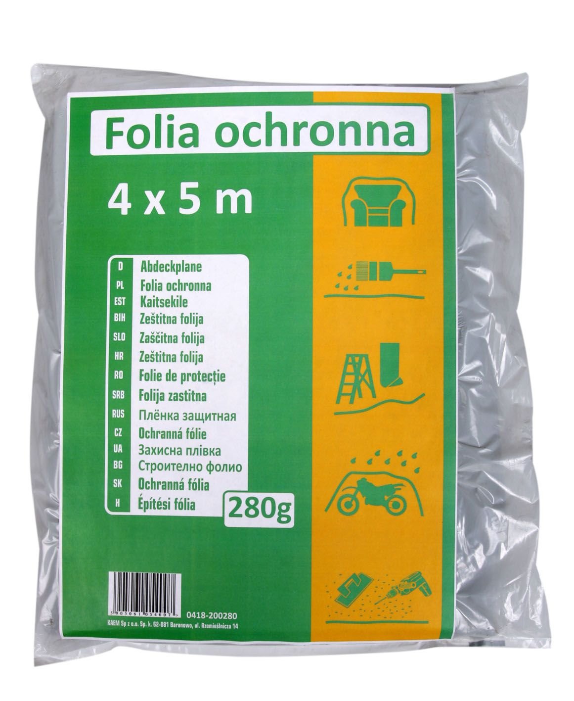 

Folia Malarska Ochronna Średnia 4X5M 20M2 Hardy