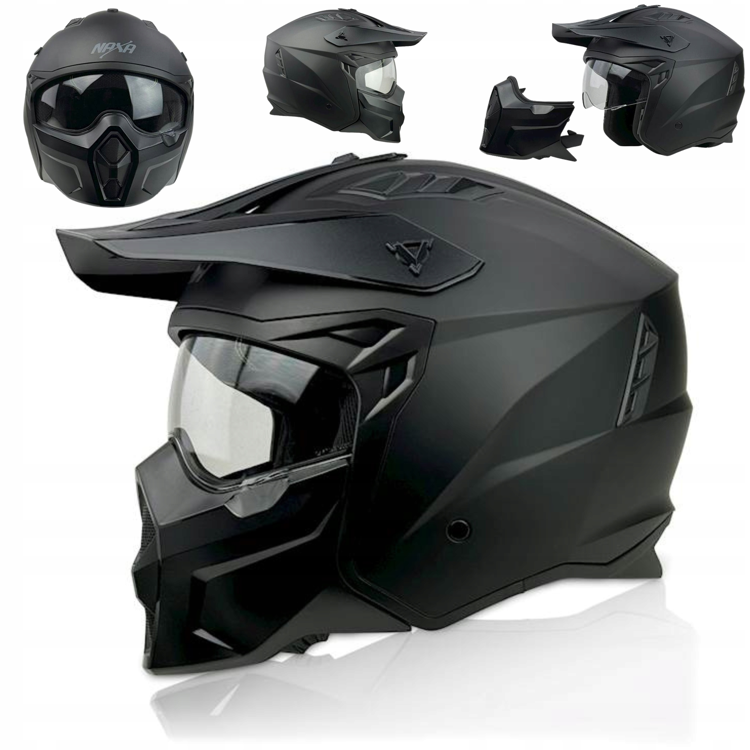 KASK MOTOCYKLOWY DO QUADA ODPINANA SZCZĘKA NAXA S31 ROZMIAR M