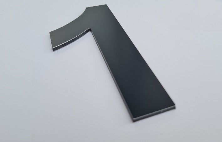 Cyfra 30cm Antracyt numer domu litera ALU dibond grafitowa mat oznakowanie Grubość 3 mm