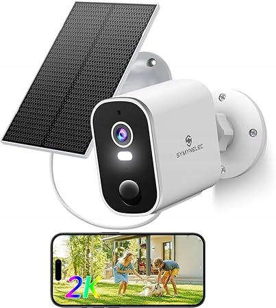 Kamera Solarna Ip Zewn Bezprzewodowa 2K Wifi 4 x Zoom Mikrofon Biała 2szt