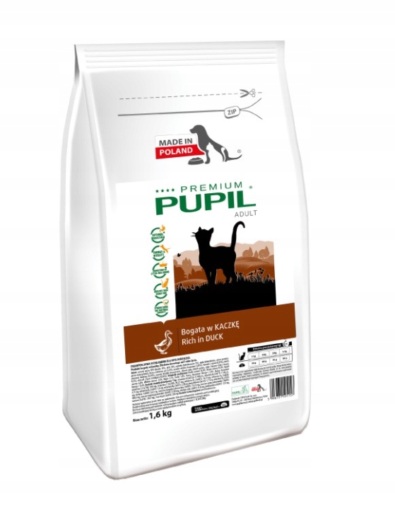 Levně Pupil Premium krmivo bohaté na kachnu pro kočky 1,6 kg