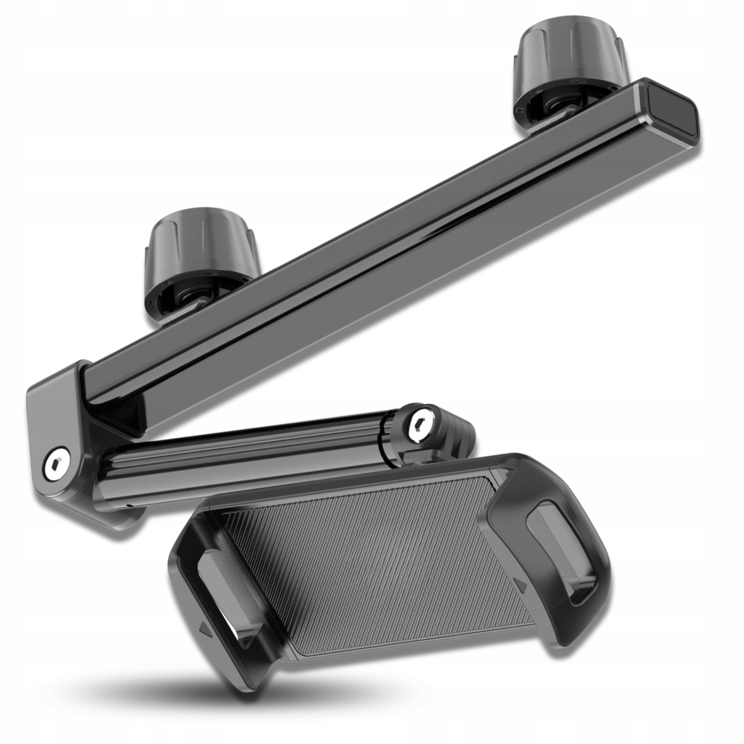 Regulowany uchwyt samochodowy na zagłówek do telefonu i tabletu obrotowy