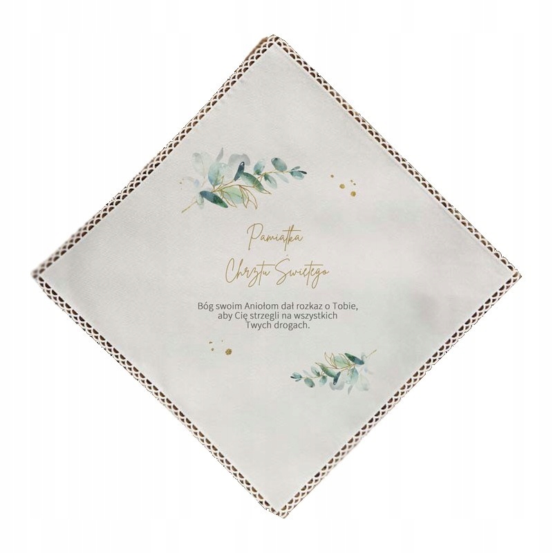 

Chusteczka Szatka do Chrztu Gałązka Uniwersalna