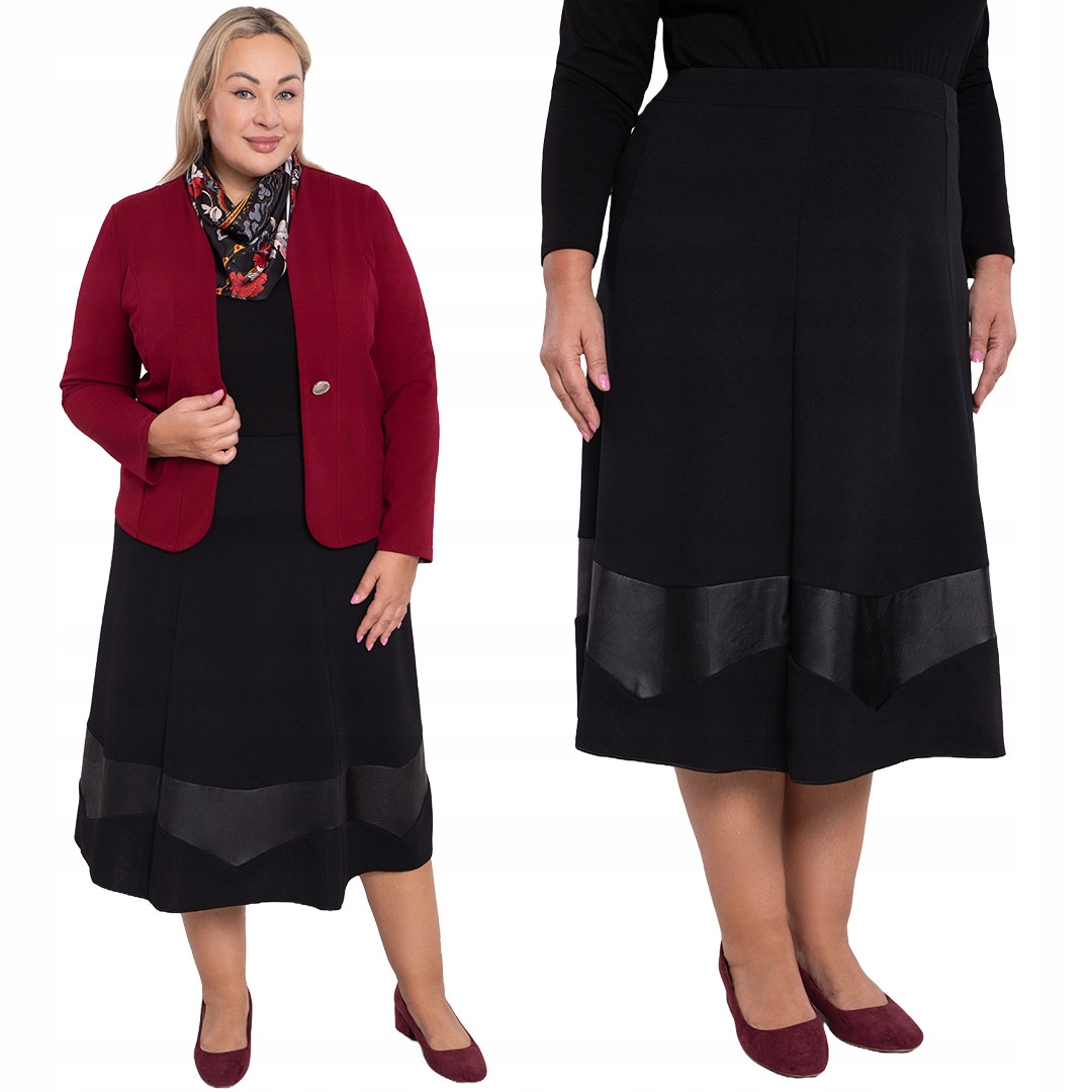 Černá sukně s vložkou plus size velikost 56/58