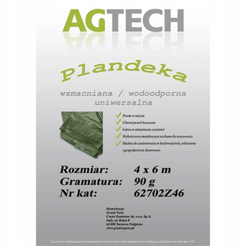 

Plandeka wzmacniana Green 4 x 6 m 62702Z46