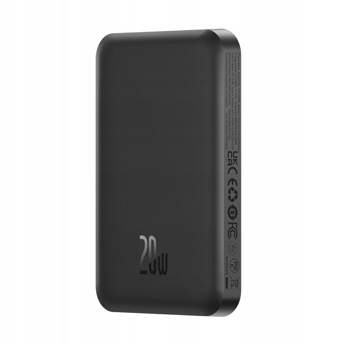 Mini powerbanka Baseus 5000 mAh 20 W kabel Usb-c (20 V/3 A) černá