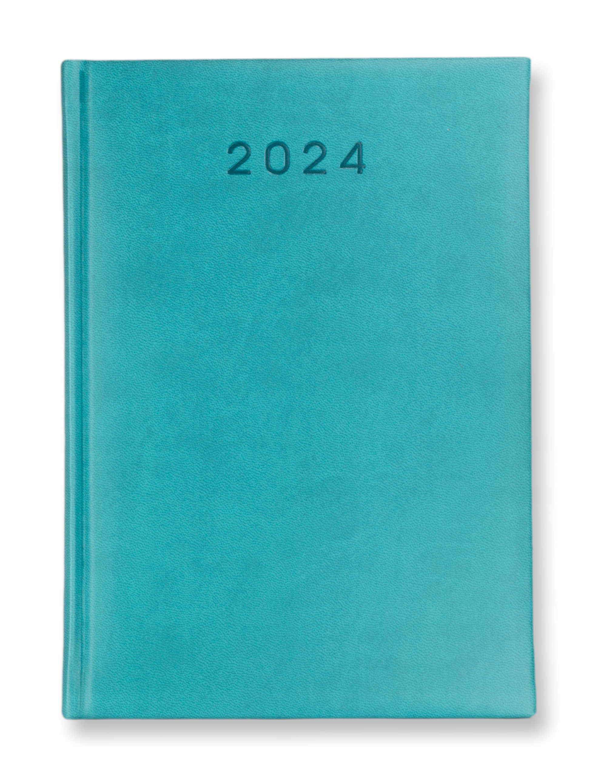 Turkusowy Kalendarz Książkowy dzienny A5 2024 Tury