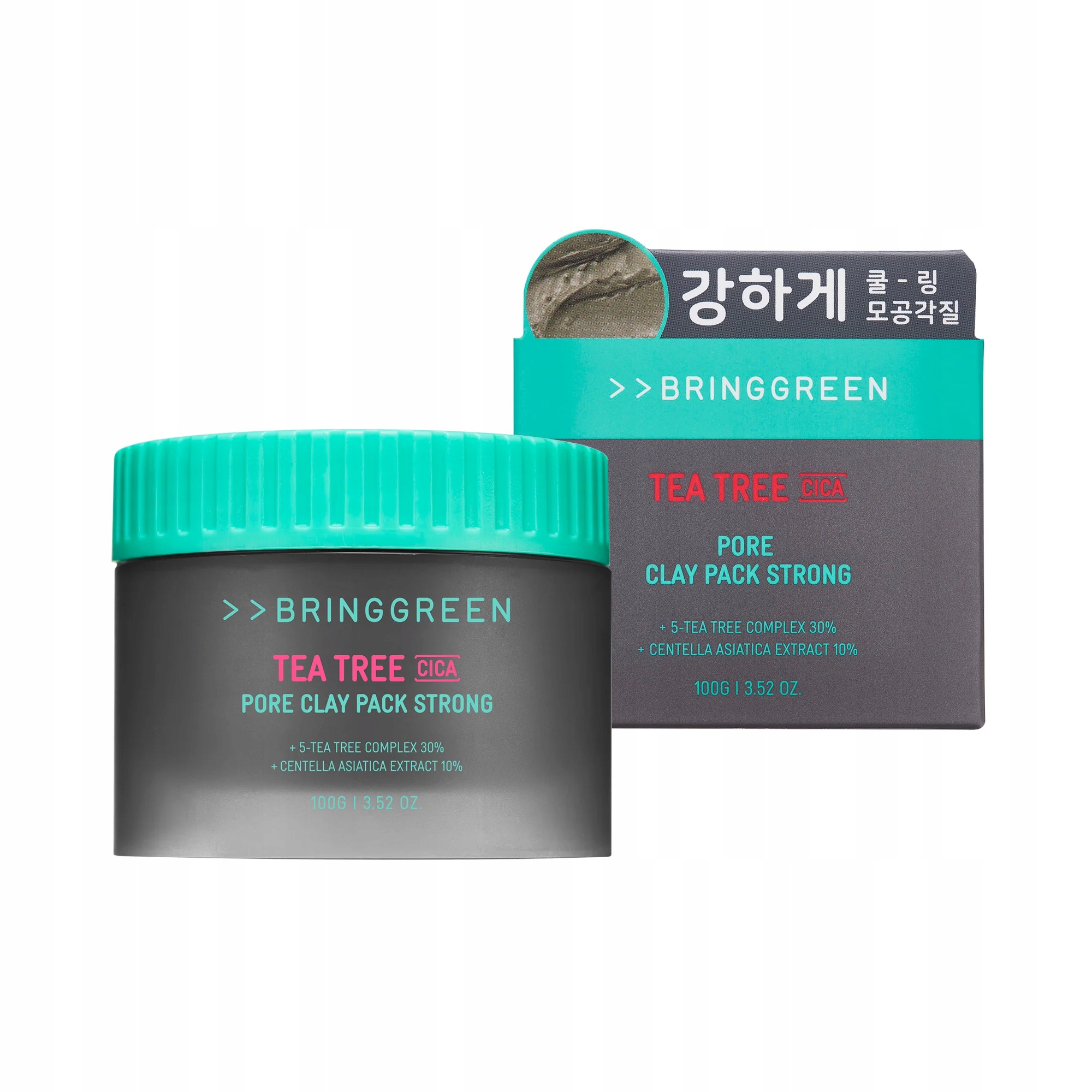 Bringgreen Tea Tree Cica Pore Clay Pack jílová maska 100 g