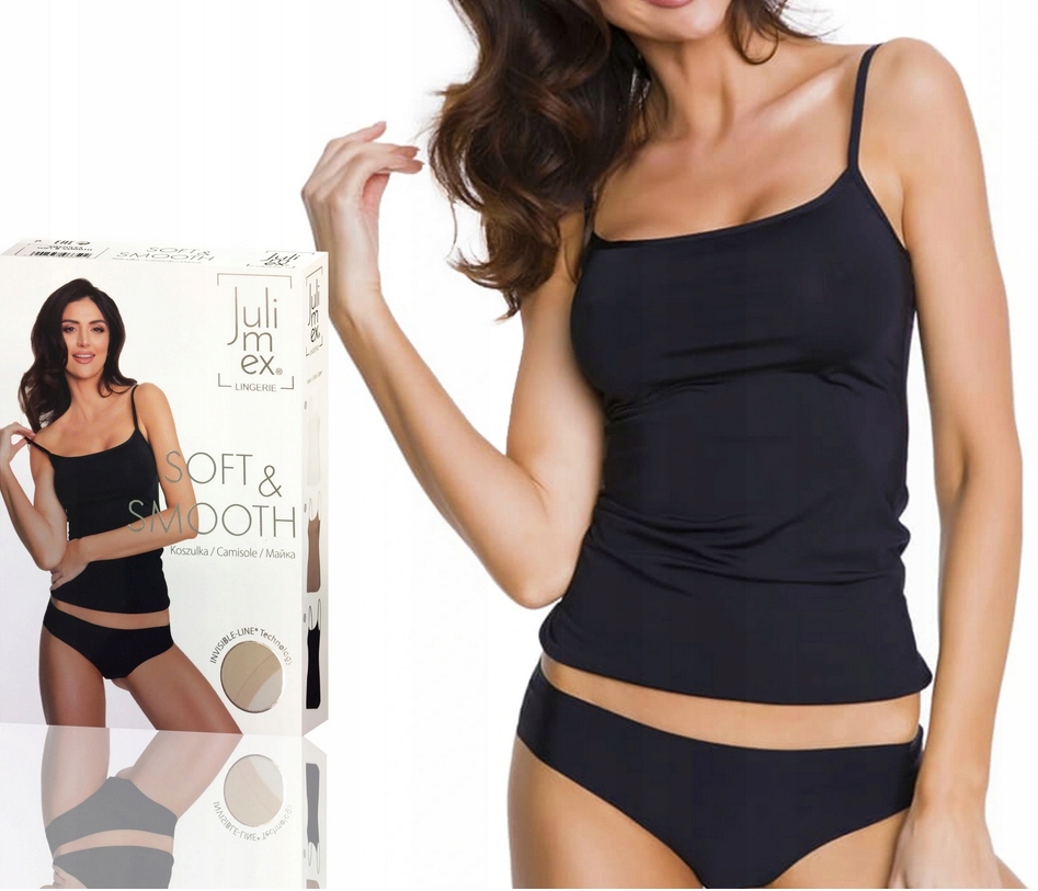 

Julimex Koszulka Soft&smooth Gładka Czarna M