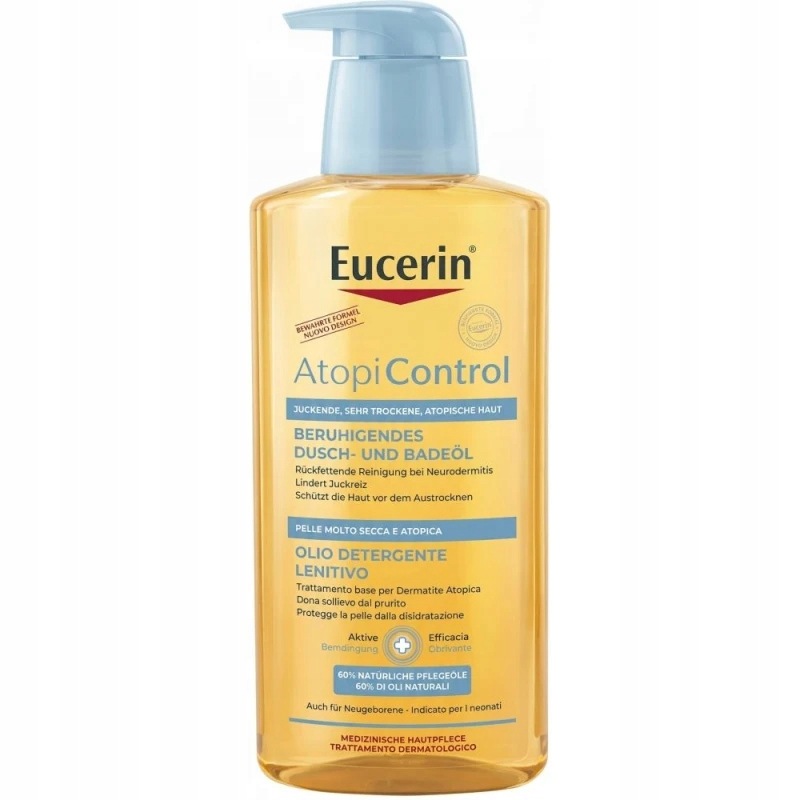 Eucerin AtopiControl Kojący olejek do mycia, 400 ml
