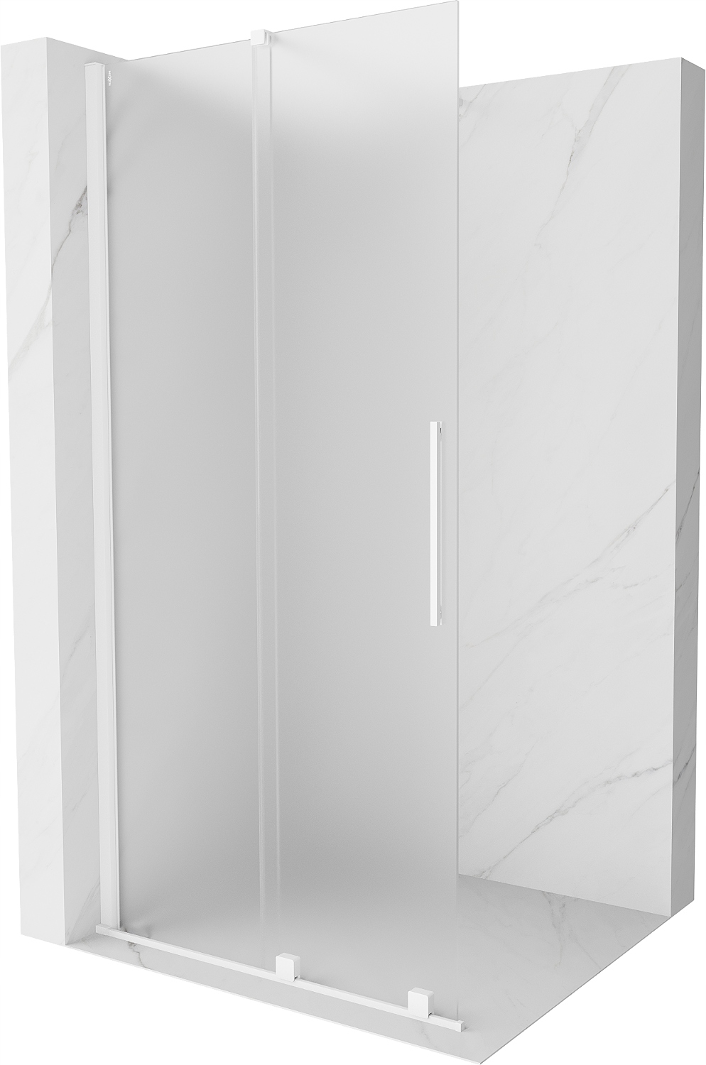 Mexen Velar sprchová stěna posuvná Walk-in 120x200 cm, matné, bílá