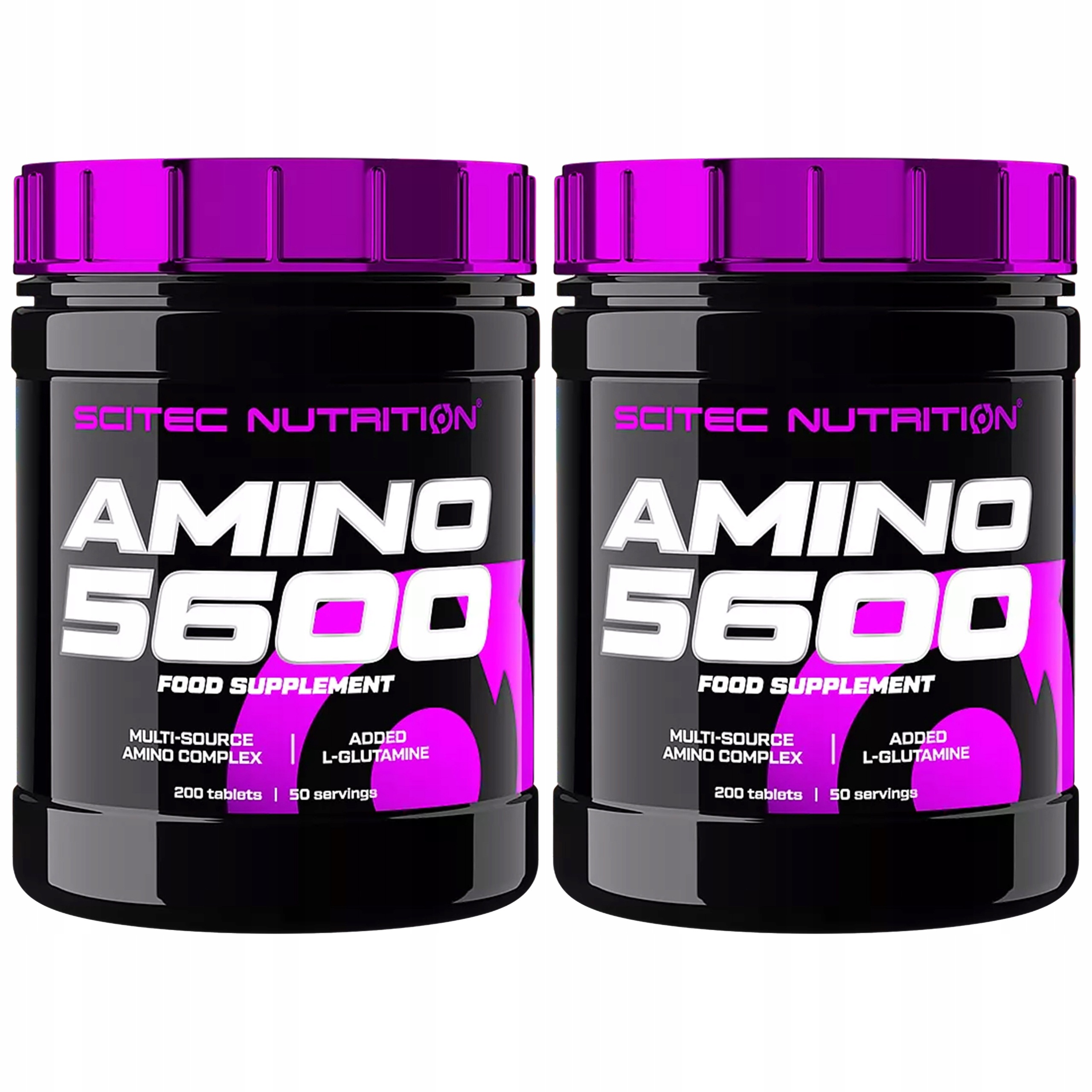 2x Aminokyseliny Eaa Bcaa 200 tablet Podpora svalů Růst Amino 5600 Scite