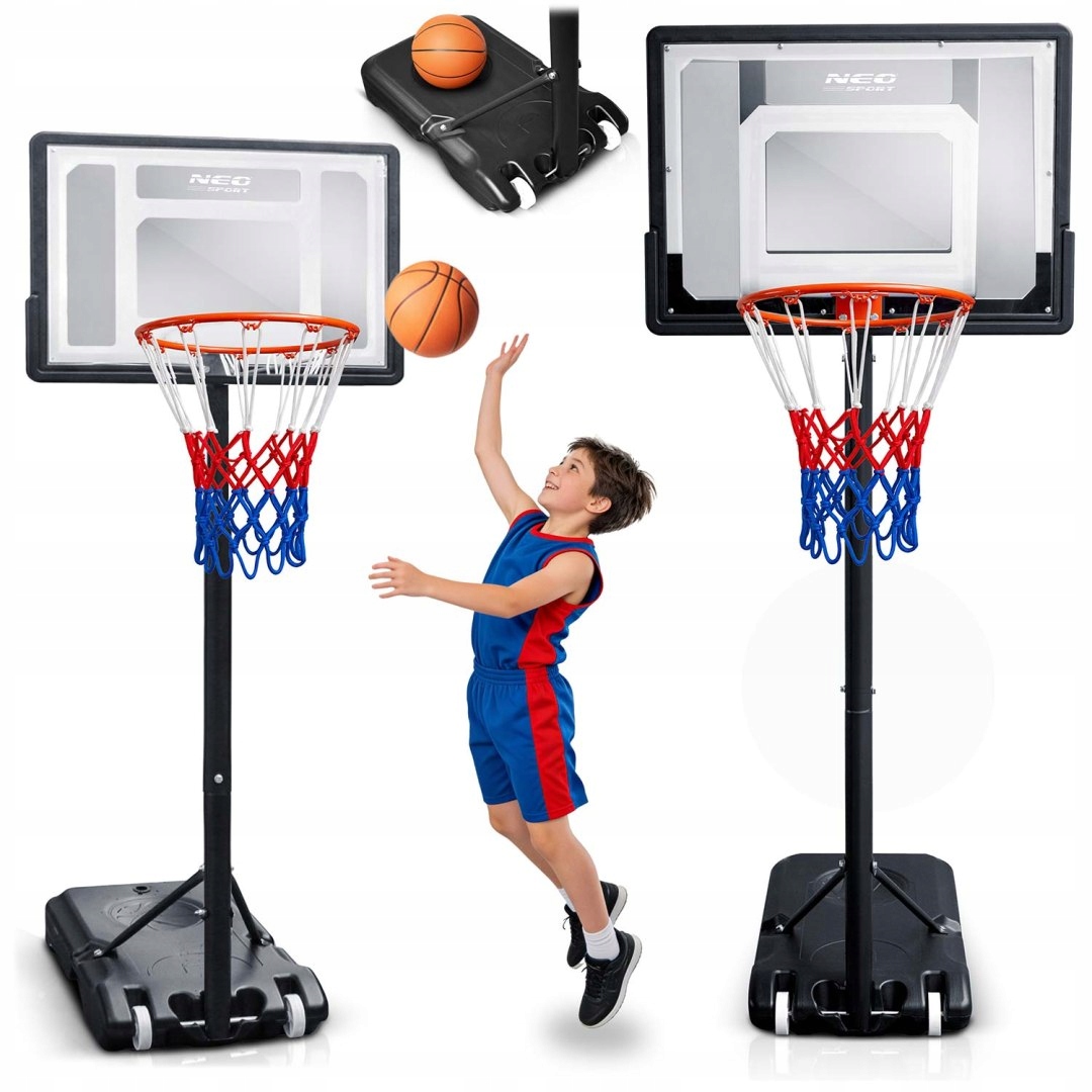 Basketbalový koš 150-210 cm nastavitelný, velký, stabilní, volně stojící, Neo-Spor
