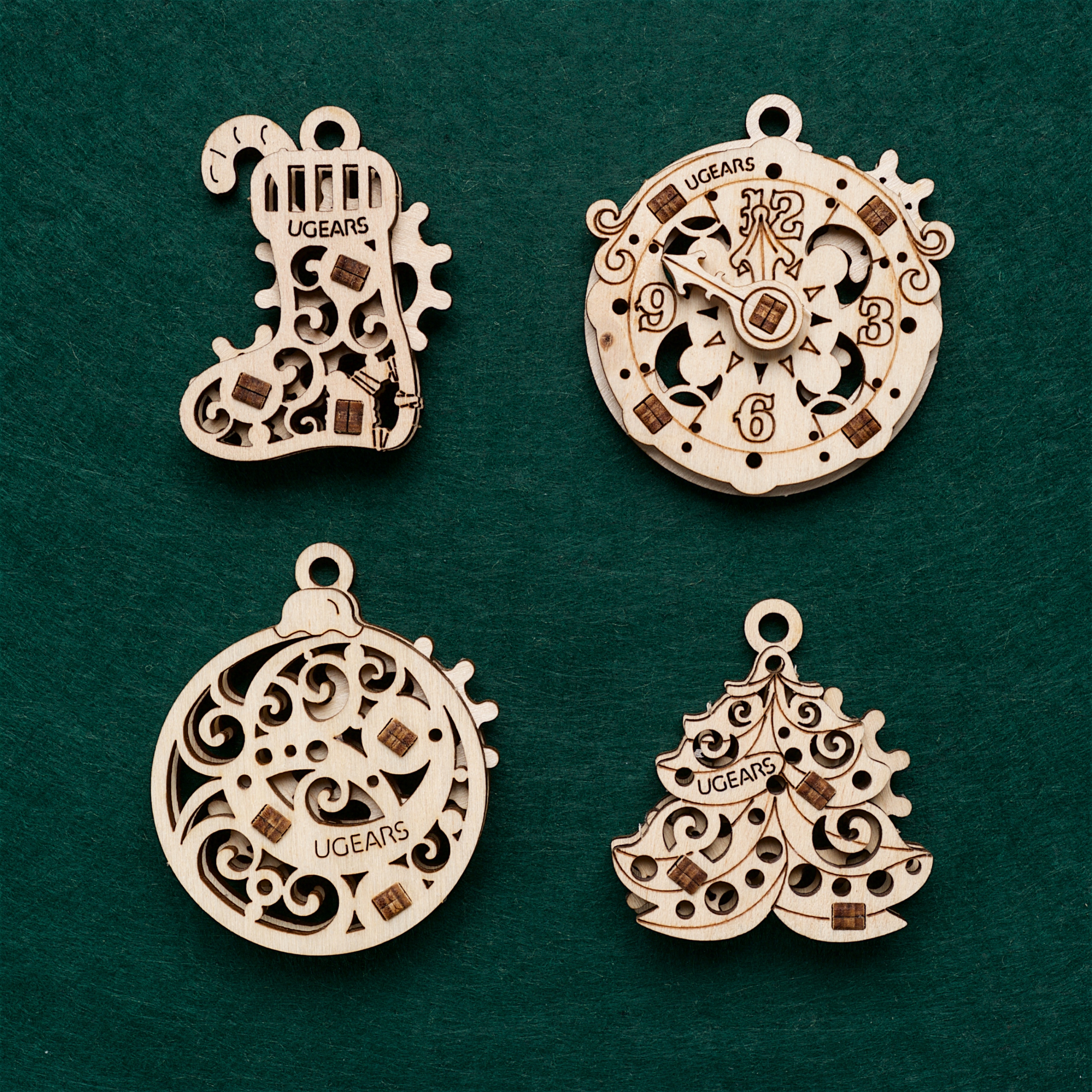 

Drewniane Ozdoby Choinkowe Mechaniczne Puzzle 3D
