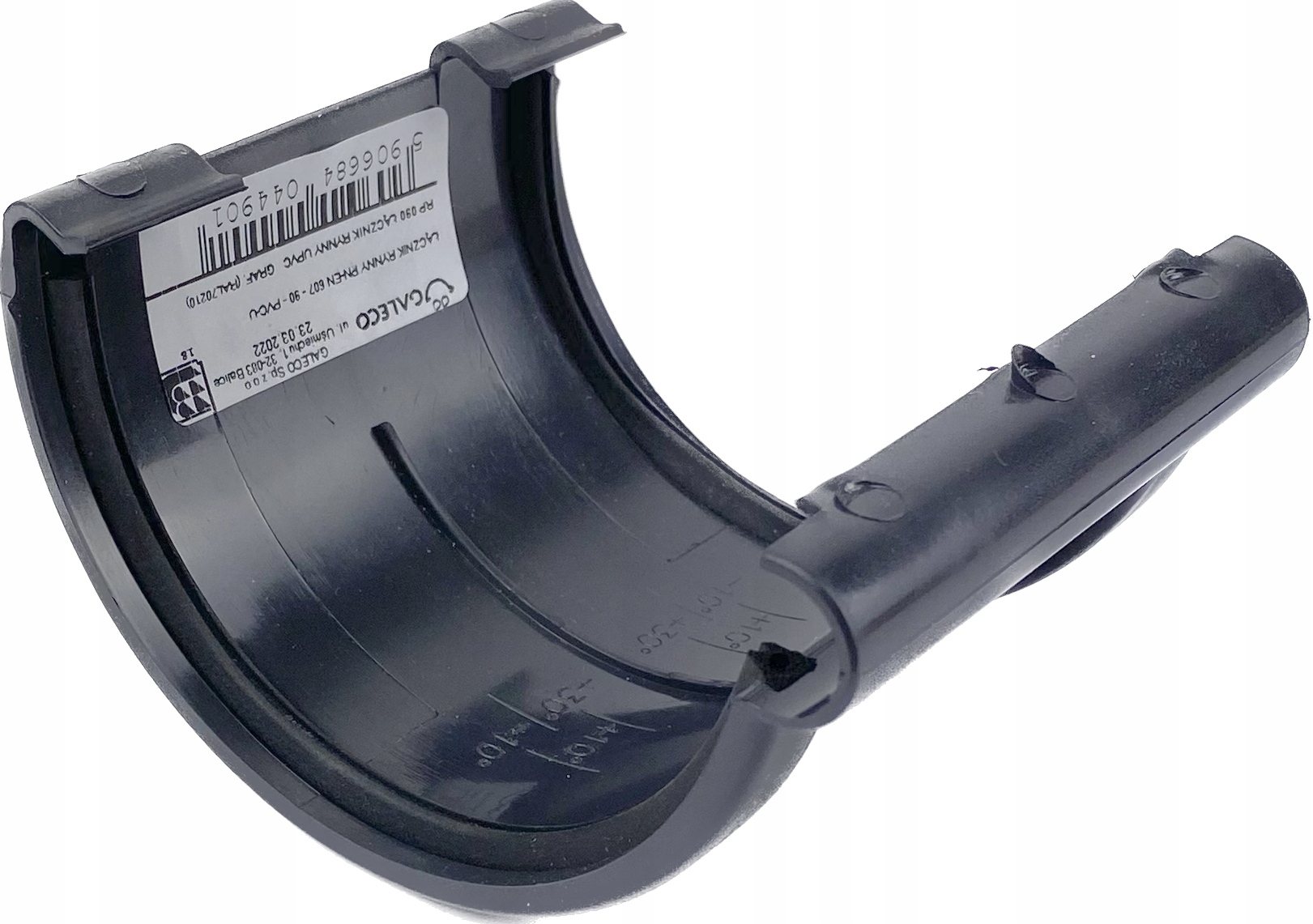 Galeco PVC Grafit 90mm łącznik rynny