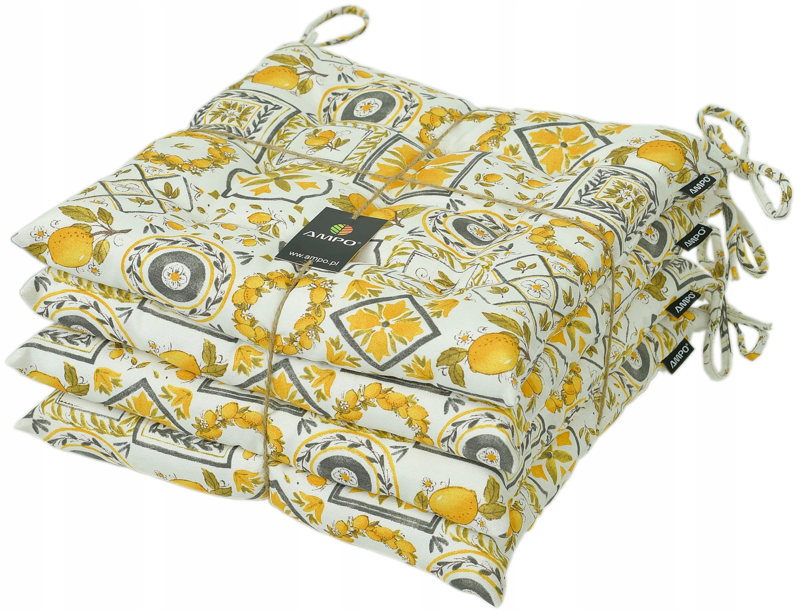 Sada Polštářů Na Křeslo 35x35 s vázáním, 4 ks