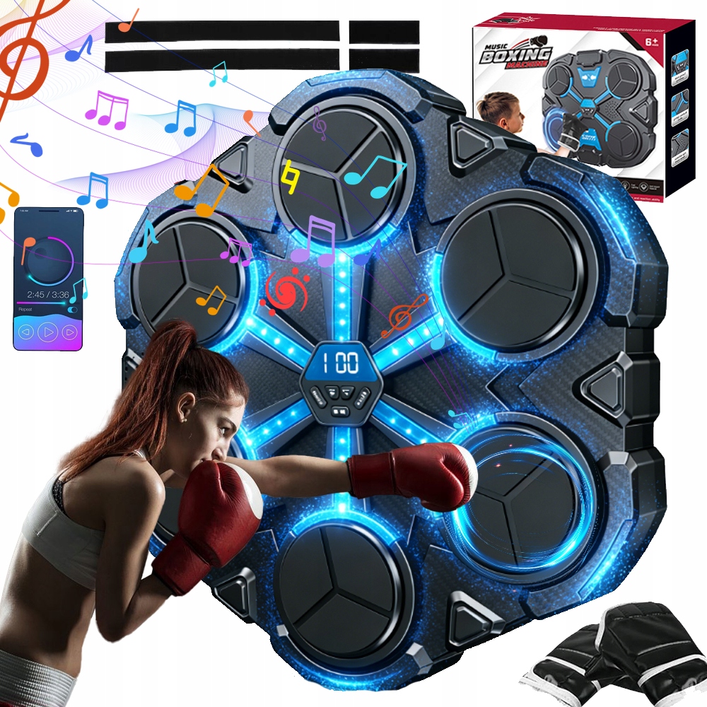 Muzyczna Maszyna Do Boksu 9PRĘDKOŚCI Bluetooth Trening Rytmu I Koordynacji