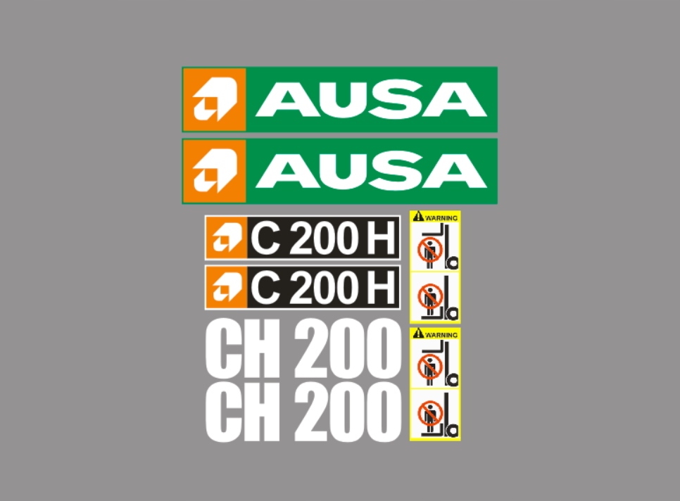 Samolepky s nálepkou Ausa Ch 200