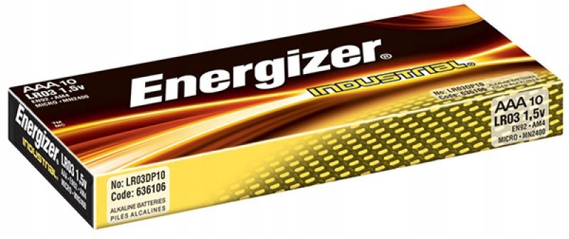 

Bateria Energizer Industrial Aaa LR03 1,5V, 10 szt