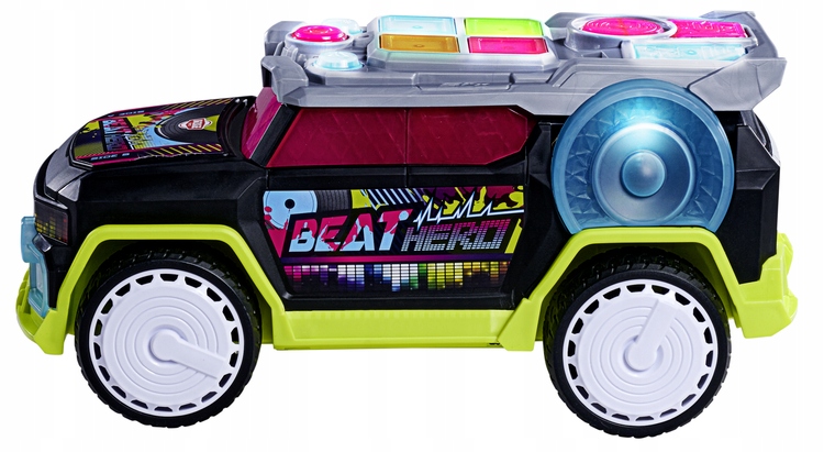 Carro de brinquedo Beat Hero, 32 cm, com luzes intermitentes e música,  STREETS N BEATZ, 3 modos de jogo, inclui pilhas ㅤ, MAJORETTE