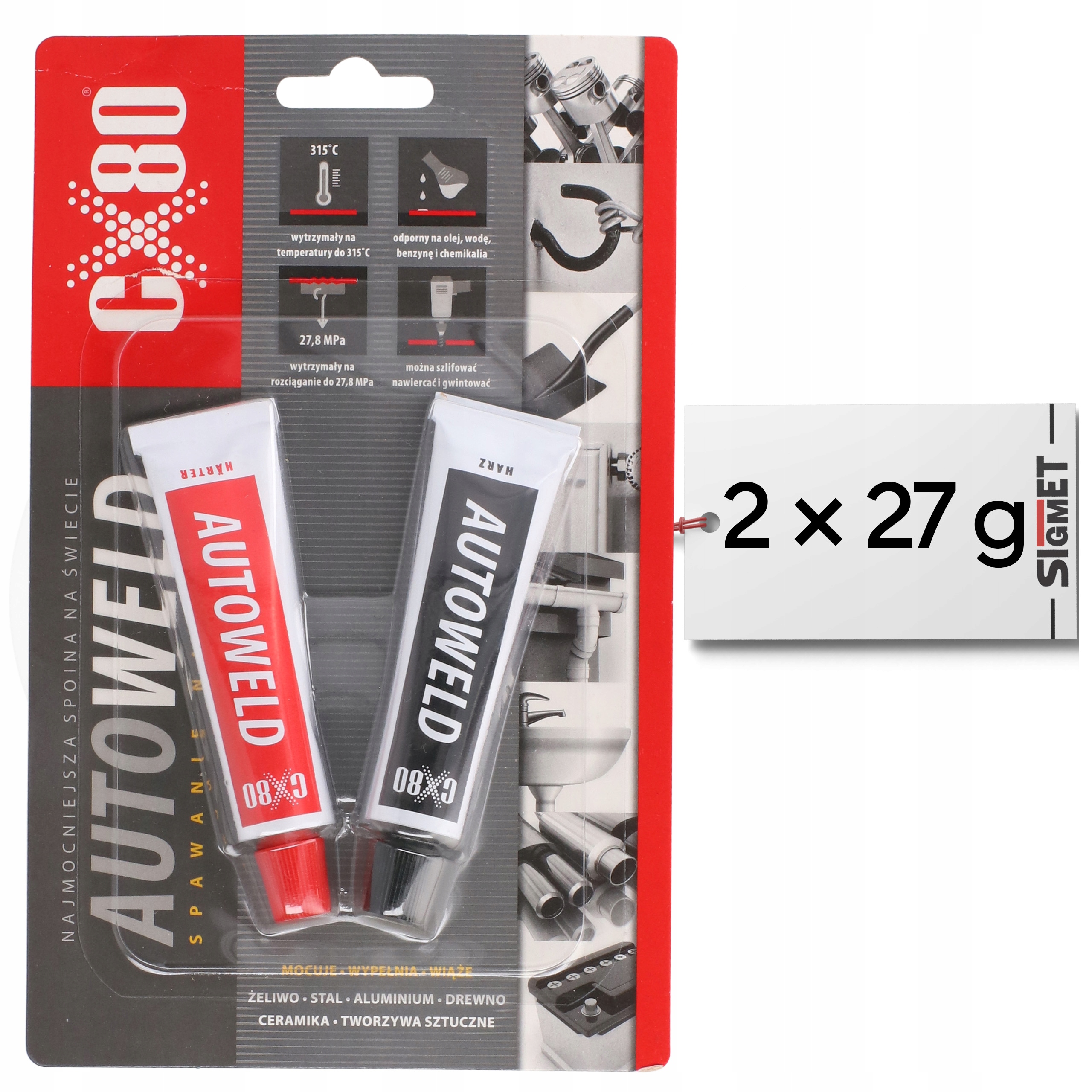 Dwuskładnikowy klej epoksydowy Auto Weld żywica do drewna stali aluminium