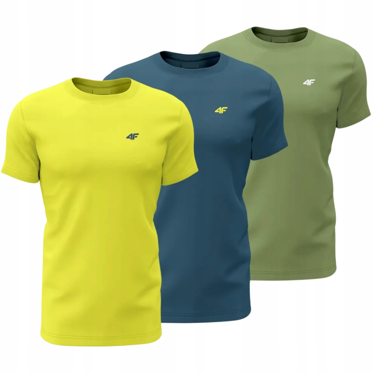 Tričko pánské 4F M4217 3 pak žluté, modré, zelené 4FWSS26TTSHM4217 90