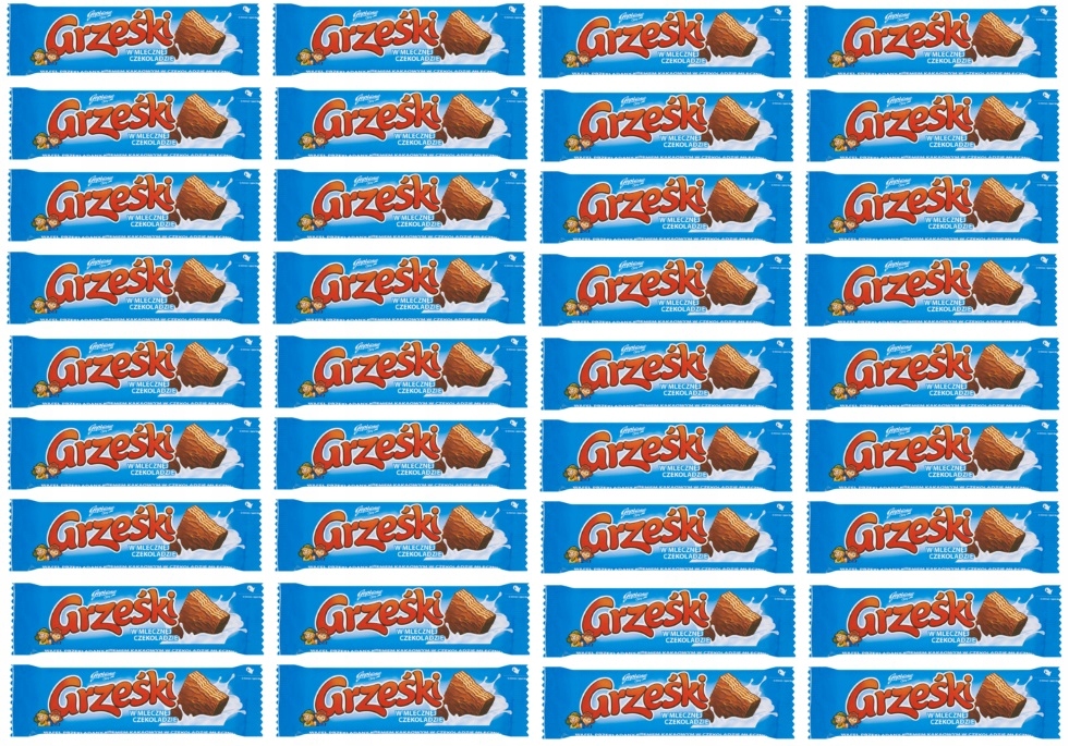 Levně 36x 36g Goplana Grześki vaflová oplatka v mléčné čokoládě Karton