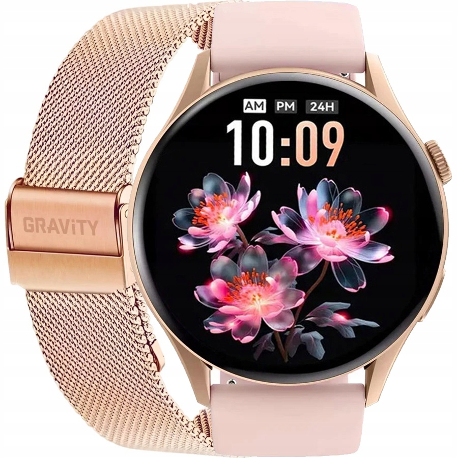 Dámské hodinky Chytré Hodinky Gravity s Sms, Voláním, Amoled Menu, Pl 2 Řemínky