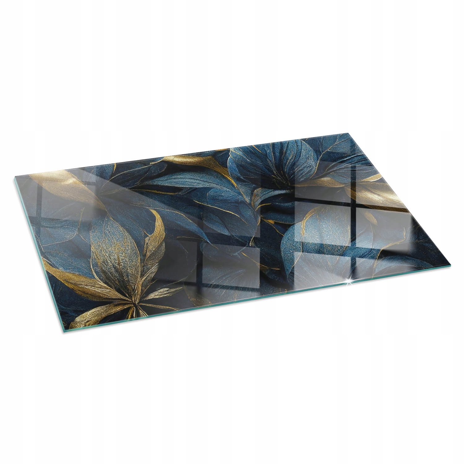 Tvrdené Sklo Kryt pod kozu Elegantné listy s textúrou 120 x 60 cm