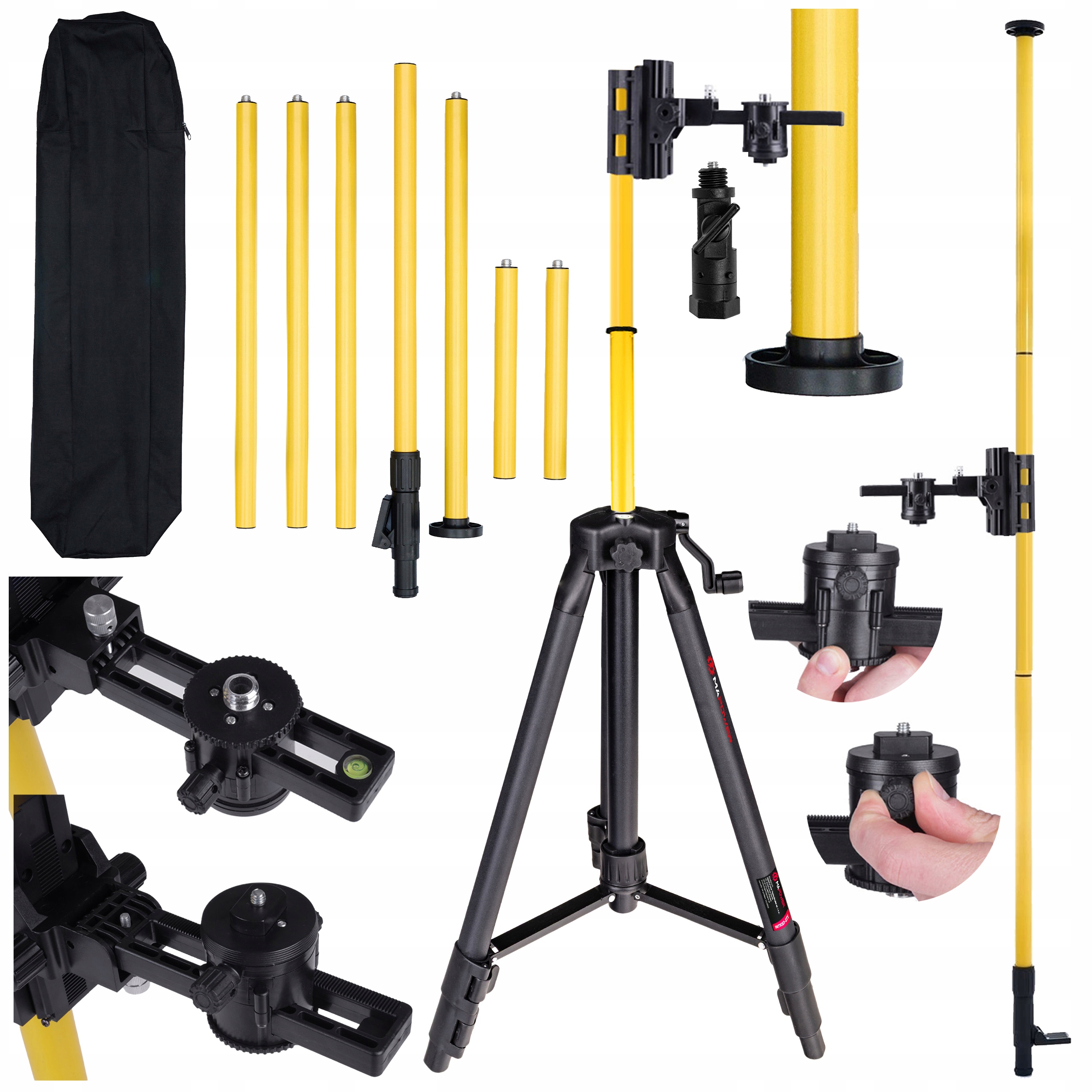 Rozpěrná Tyč 420 CM Stativ Pro Laserovou Vodováhu A Trojnožku Nohy