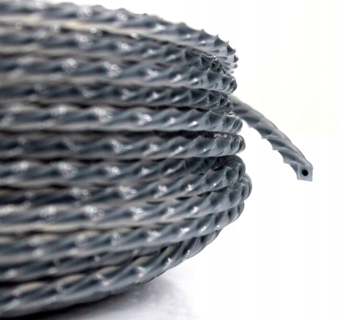 ŻYŁKA DO KOSY SPALINOWEJ PODKASZARKI ZBROJONA KWADRAT 2.7mm 50m SKRĘCANA Zasilanie spalinowe