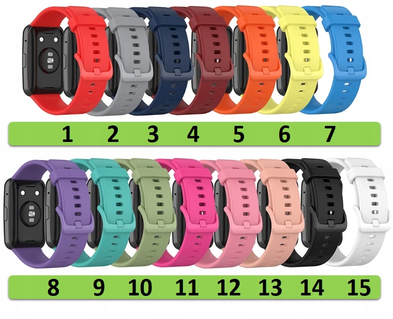 PASEK OPASKA DO HUAWEI WATCH FIT | 15 KOLORÓW Kolor czarny