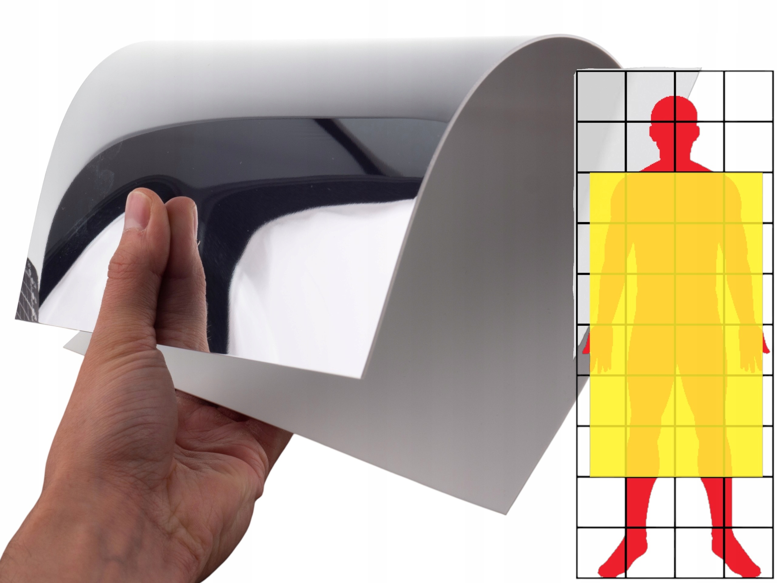 Zrcadlo Plastová Hips Modelářská Deska 1mm 100x62 zrcadlová