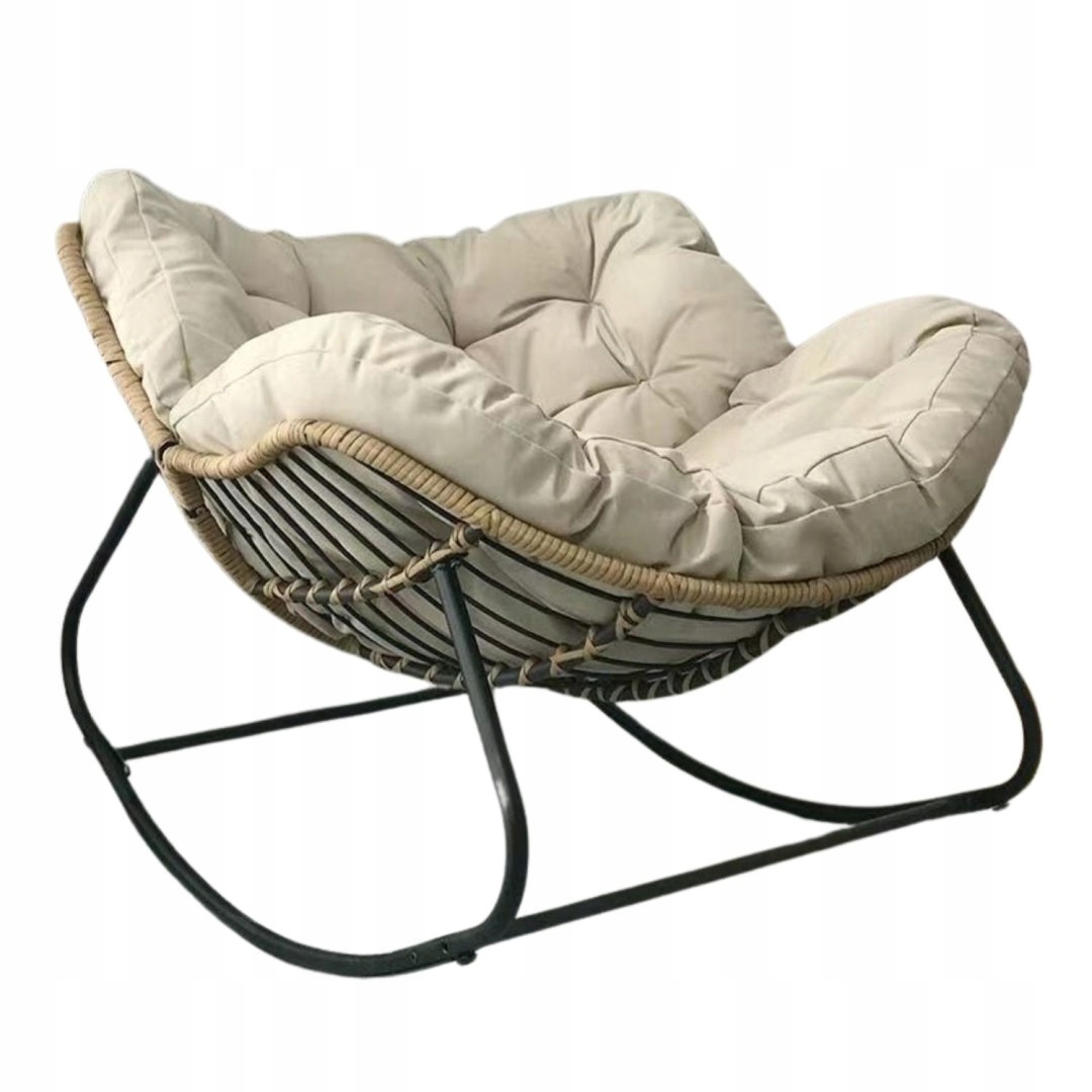 Moderní houpací křeslo skandinávský kokon Béžová
