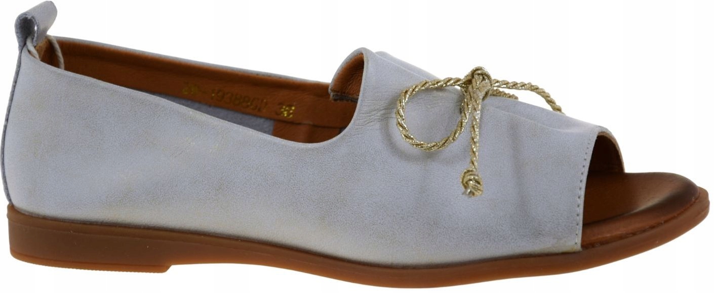 Elegantní dámské kožené sandály béžové s patou Cambell 26-19388GD VEL.36