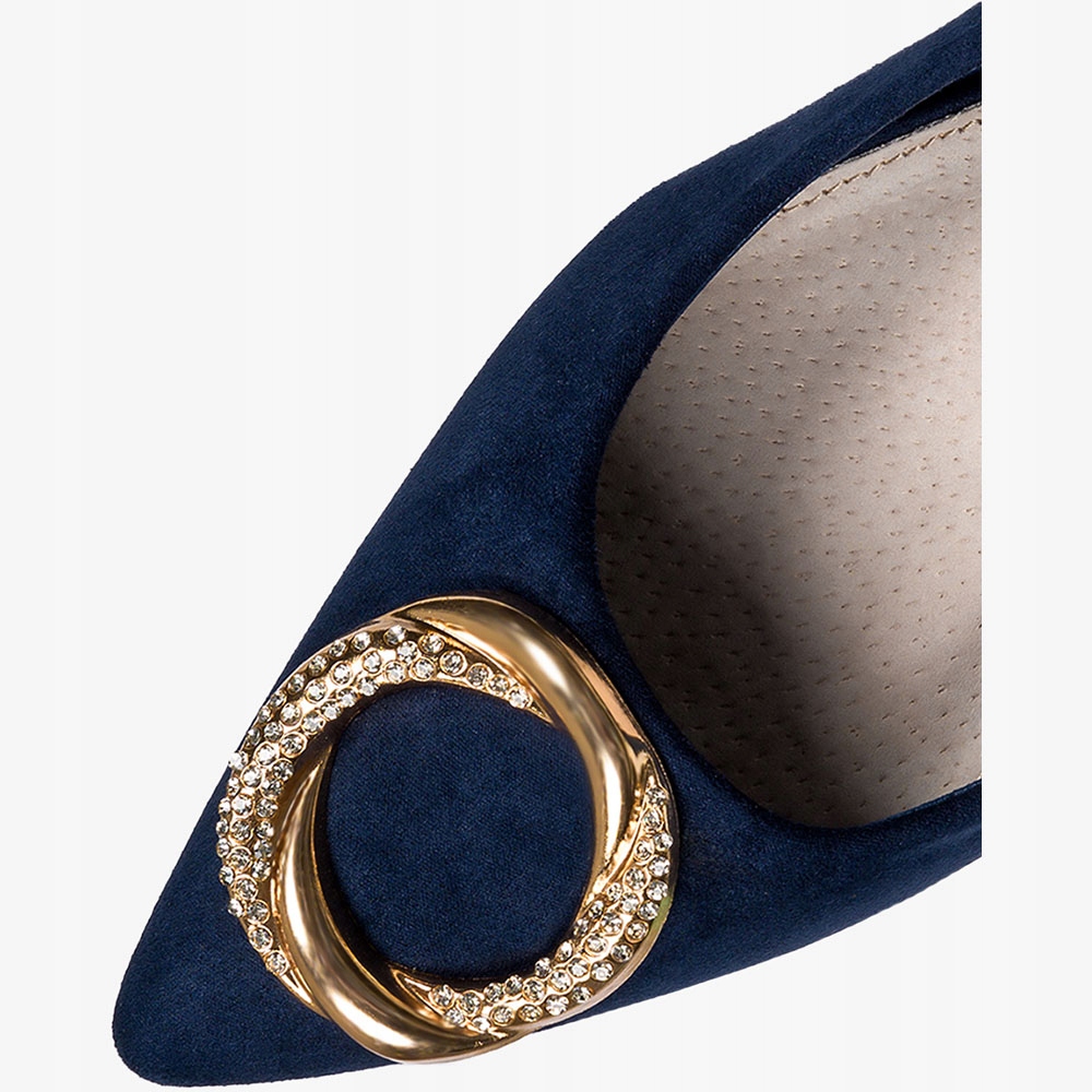 CZÓŁENKA Z MODNĄ OZDOBĄ SZPIC OBCAS SŁUPEK NEW 40 Płeć kobieta