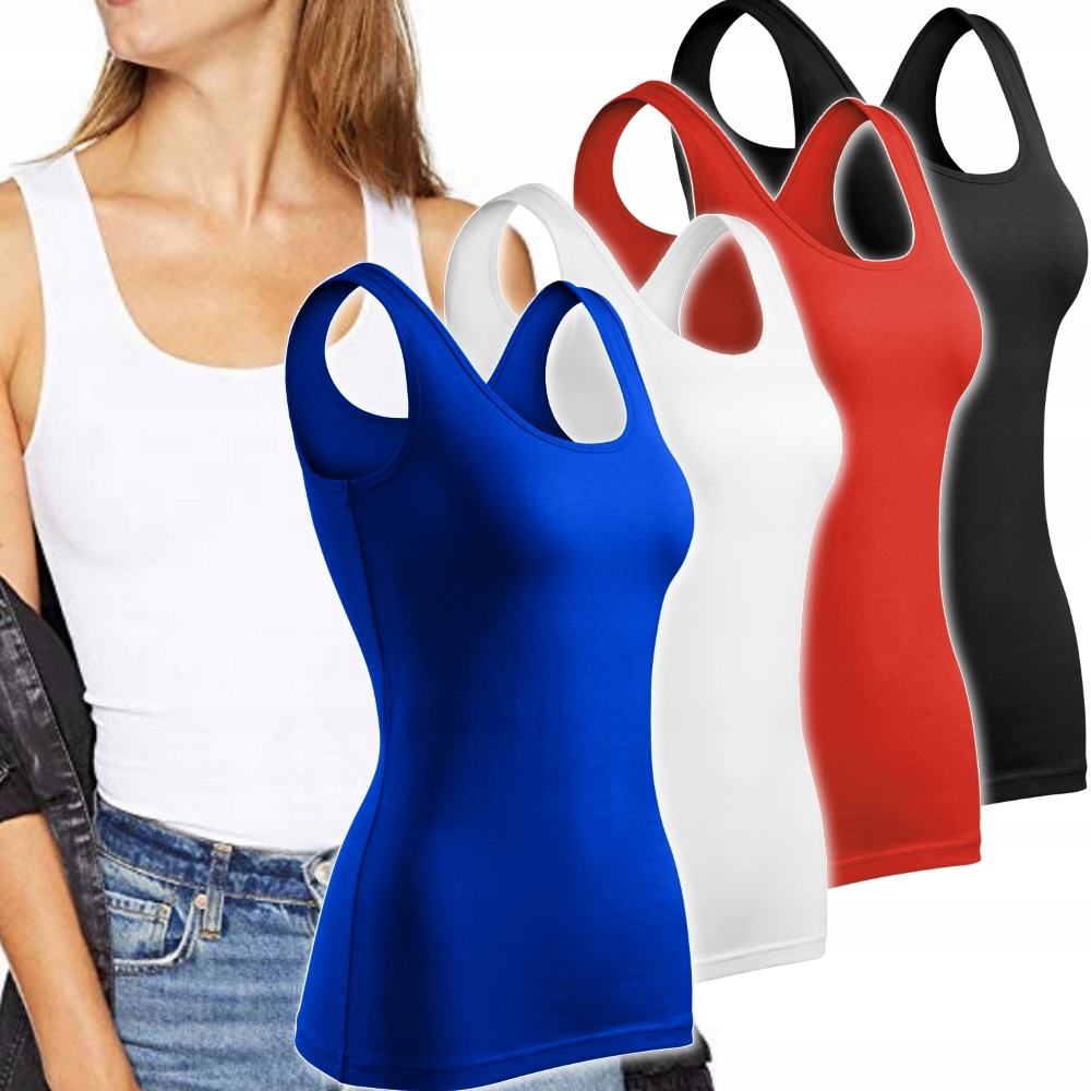 

4x Bluzka Bawełniana Top Koszulka Bokserka, L/XL