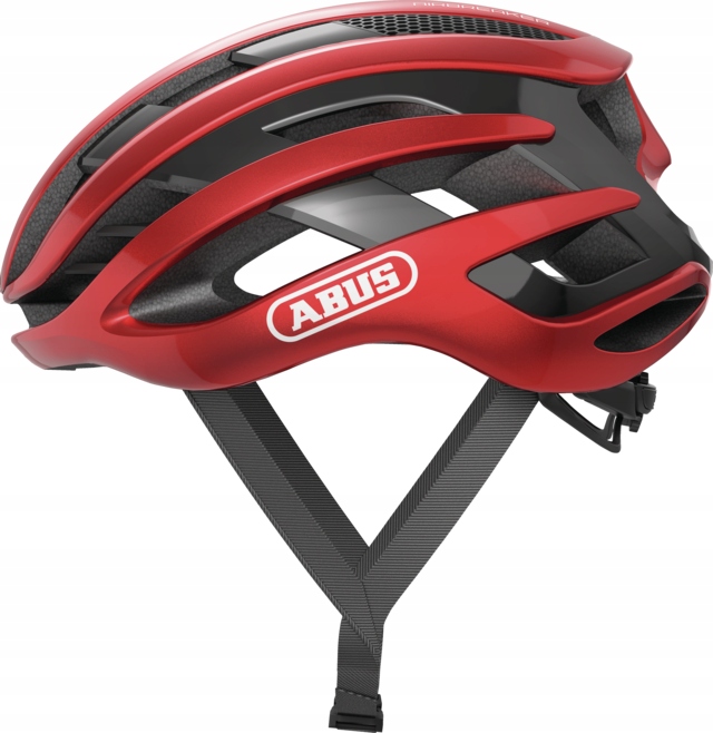 Silniční cyklistická přilba Abus Airbreaker Performance červená, velikost L 59-61 cm, lesk
