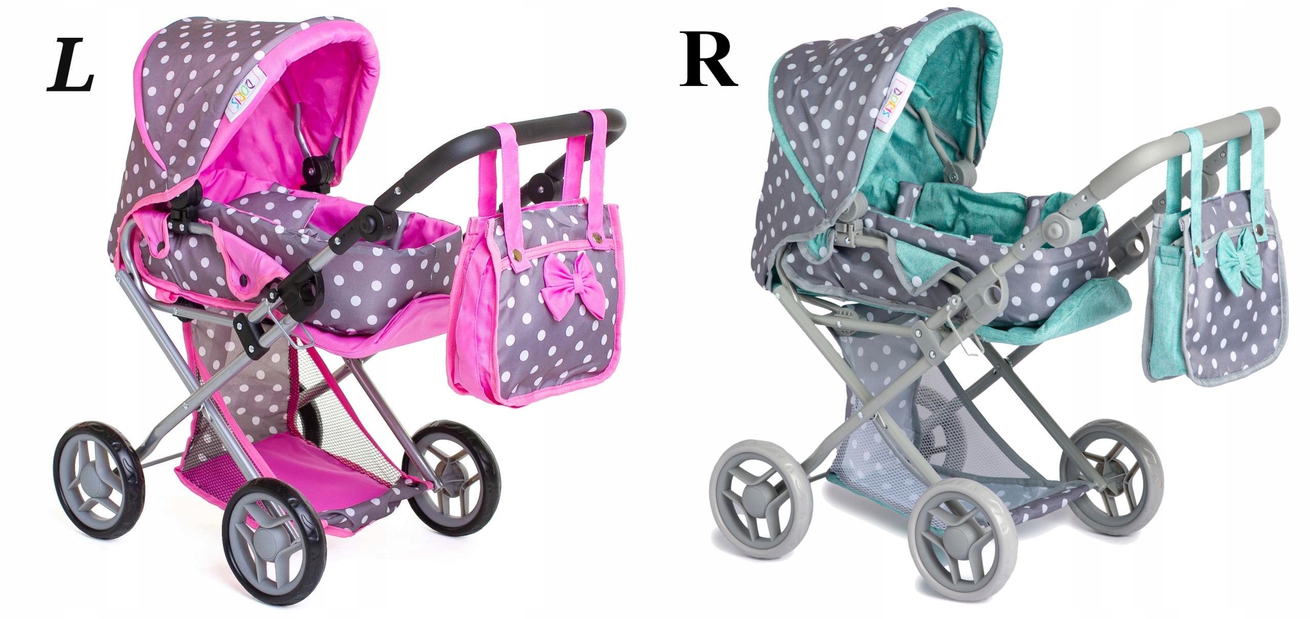 DORIS WÓZEK DLA LALEK 3w1 SPACERÓWKA GONDOLA Efekty brak