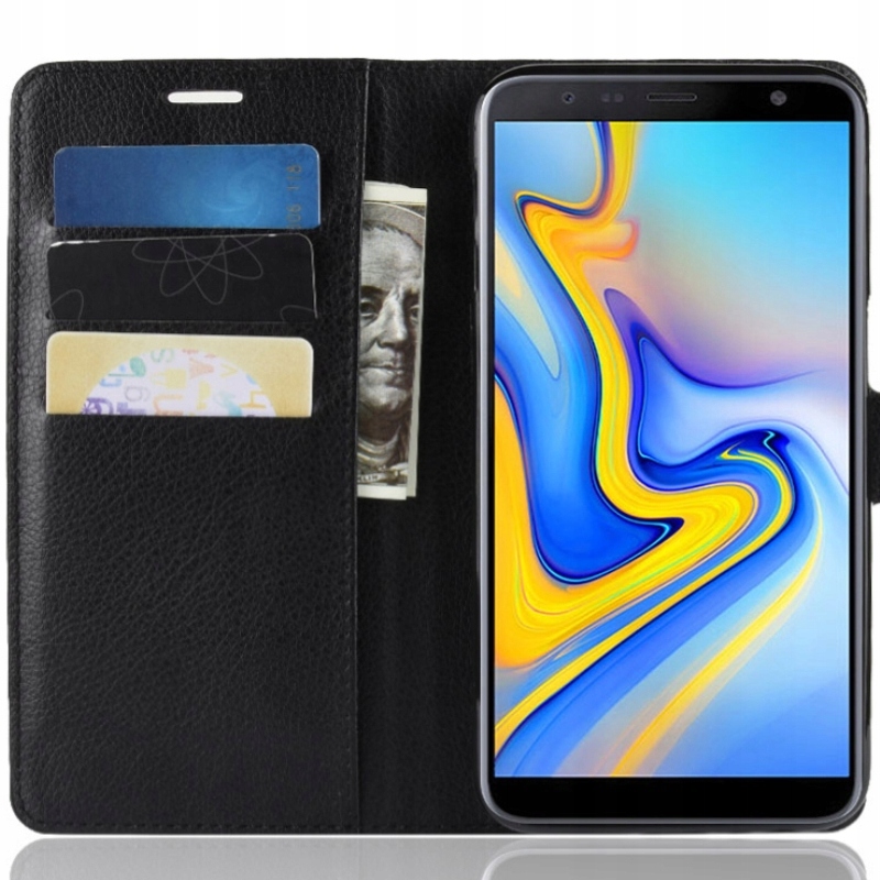 

Etui Z Klapką Portfel Litchi Do Galaxy J6+ 2018