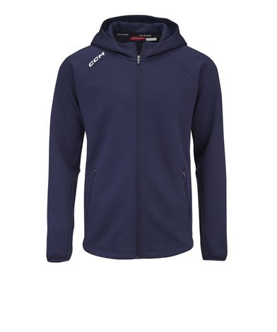 CCM Mikina CCM Locker Room Full Zip Hoodie 2022 Sr, Senior, XL, tmavě modrá