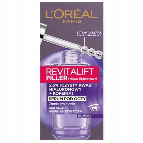 L'Oreal Revitalift Filler, sérum pod oči, 2,5% (čistá kyselina hyaluronová