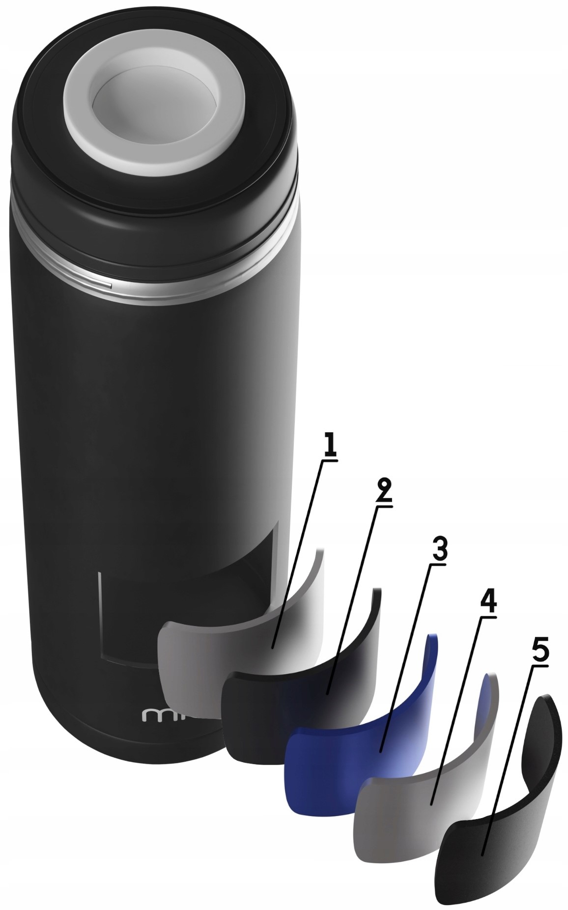 Termos na napoje kawę herbatę stalowy Miowi 750 ml Czarny Marka inna marka